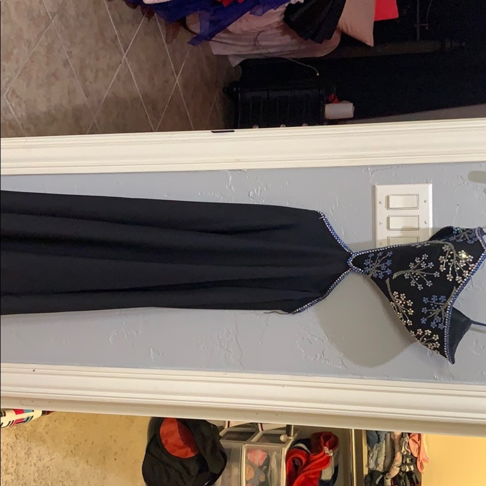 Black strapless dress